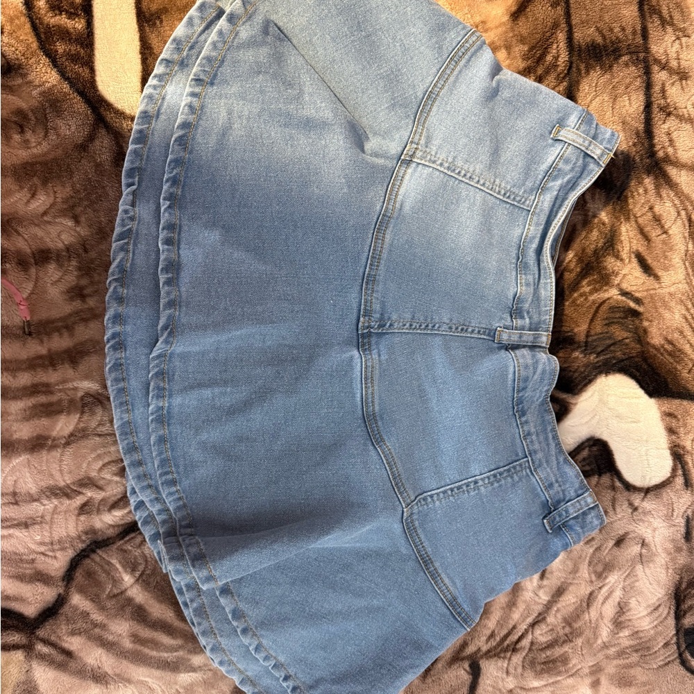SHEIN Light Blue Denim Skirt
